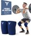 Breaking Limits Navy Blue Knee Sleeves Powerlifting – Voor Fitness & Crossfit – Knie Brace – 7MM – Zwart – 2 Stuks – Maat (L)