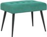 vidaXL Canapé avec capitonnage turquoise 60 x 40 x 45 cm velours