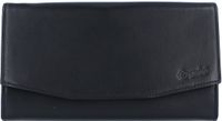 Esquire Nieuw Zijden Portemonnee Leer 18 cm - Dames - Horizontaal - zwart