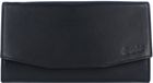 Esquire Nieuw Zijden Portemonnee Leer 18 cm - Dames - Horizontaal - zwart