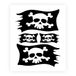 Quattroerre 15760 sticker voor auto doodshoofd piraat folie, zwart