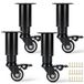 Set de 4 pieds de meuble réglables avec roulettes pivotantes