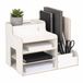 Merkloos Relaxdays Documentenbak - 37x28x29 cm - wit - met opbergruimte
