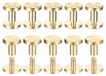 Chicago Chicago-schroeven, messing, 4x7x10 mm, met bloemmotief, 10 stuks