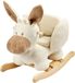 Nattou TEDDY Hobbelpaard Ezel - Schommelpaard in Teddystof - Baby Speelgoed - Ecru