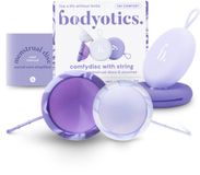 Bodyotics - Herbruikbare Menstruatie Discs - Menstrual Discs met Trekring - Maat S & L - Paars & Lavendel - 2 stuks