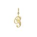 Lucardi Dames Stainless steel goldplated letterhanger - P - Staal - Goudkleurig