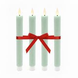 Merkloos Relaxdays Led dinerkaarsen - set van 4 - op batterijen - salie