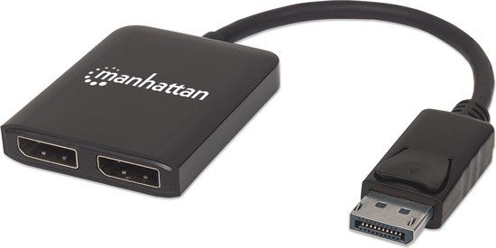Manhattan DisplayPort Splitter - 2-poorts - 3840 x 2160 - Zwart