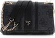 GUESS Noelle II Convertible Xbody Flap Bag Coal Logo donkergrijs