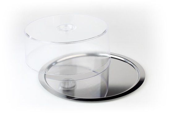 APS Serveerplateau finesse - RVS - met deksel - Ø38x13 cm