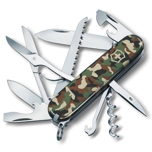 Victorinox Huntsman zakmes (15 functies, schaar, houtzaag, kurkentrekker, flesopener, draadstripper)