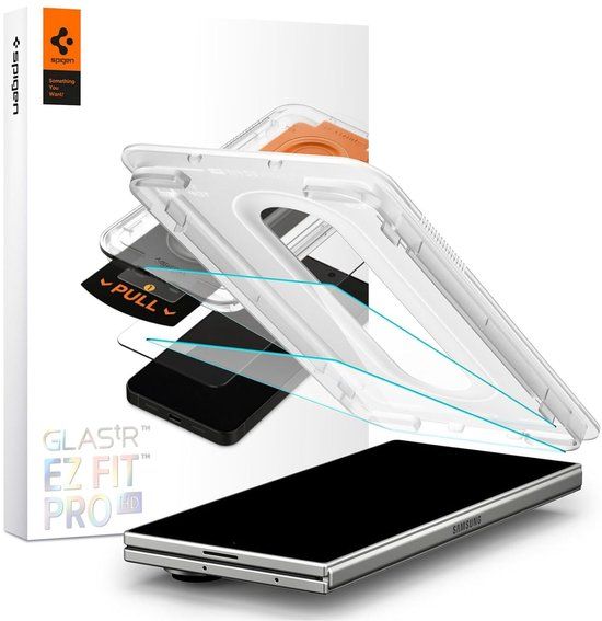 Spigen Screenprotector Geschikt voor Samsung Galaxy Z Fold 8 Ultra / Z Fold 7 - EZ Fit GLAS.tR - 9H Tempered Glass - Case Friendly - Gemakkelijke Installatie - 2-Pack