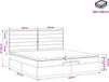 vidaXL Ottoman bed met matras met hoofdeinde Blauw 200 x 200 cm Stof