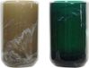 DKD Home Decor Tandenborstelhouder Grijs Groen Hars (7 x 7 x 11 cm) (2 Stuks)