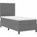 Maison Exclusive - Lit boxspring gris clair et blanc 100 x 200 cm en velours côtelé