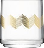 LSA International Chevron Lantaarn of Vaas - H 14 cm - Goud