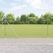 vidaXL Gelast hekwerk met betonnen fundering, 50 x 1,2 meter, zilverkleurig