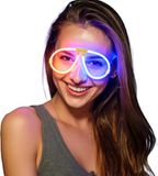 FIESTAS GUIRCA Neonlichtbril, lichtgevend accessoire voor feestjes en feesten, ideaal voor raves, festivals, Halloween en carnaval (uniseks), meerkleurig