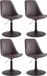 CLP Maverick Set van 4 Eetkamerstoelen - Kunstleer bruin zwart