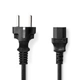 Nedis CEGL10030BK30 cordon d'alimentation Noir 3 m Fiche type F IEC 320