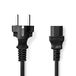 Nedis CEGL10030BK30 electriciteitssnoer Zwart 3 m Netstekker type F IEC 320