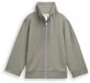 Tom Tailor Scuba-sweatjack met boxy pasvorm - Maat M - cloudy green melange