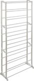 5five Schoenenrek/schoenenkast wit 30 paar schoenen 65,5 x 138 cm van metaal/kunststof