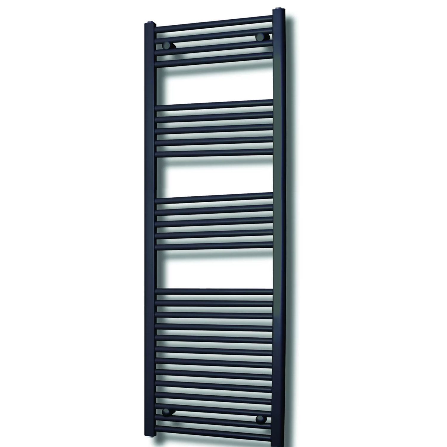 Sanicare Elektrische design radiator plug & play 172x60 cm mat zwart 1127 watt met zwart thermostaat links