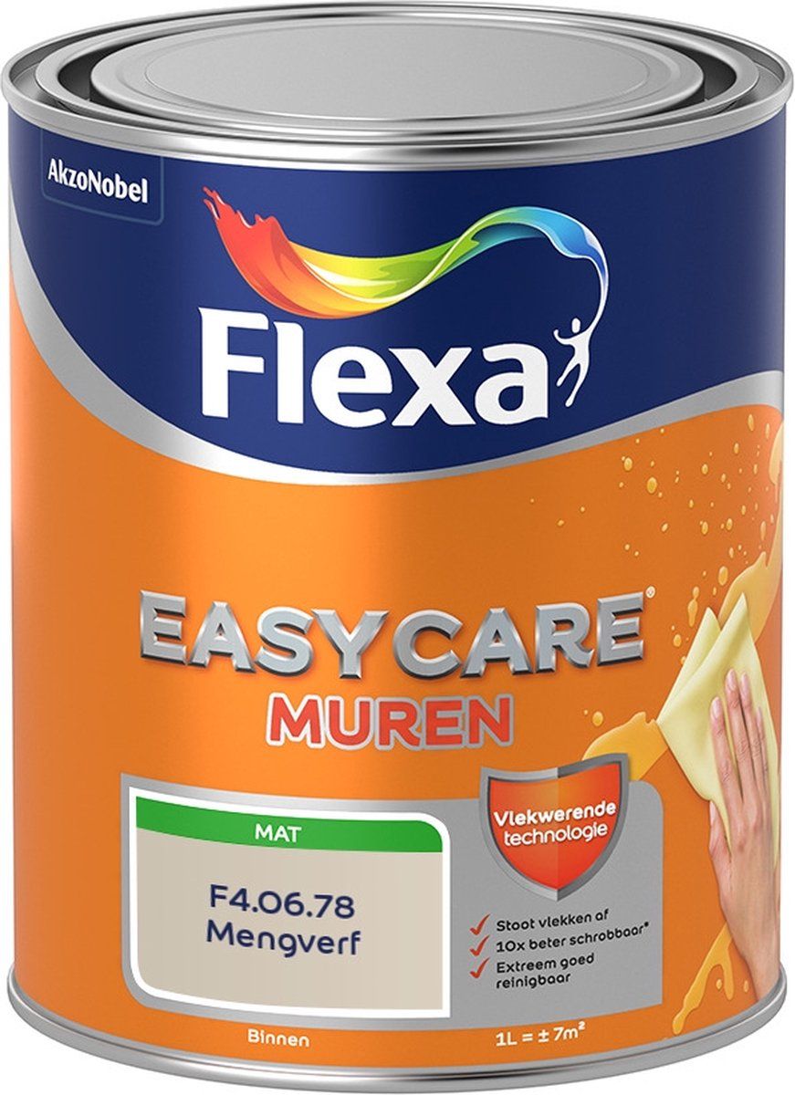FLEXA Easycare Muurverf - Mat - Mengkleur - F4.06.78 - 1 liter