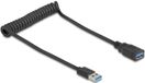 Delock 90367 USB-kabel 0,6 m USB A 5 Gbit/s Schwarz
