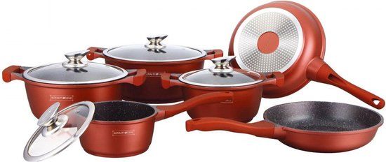 Royalty Line BS1010 - 10-Delige Pannenset - Bordeaux