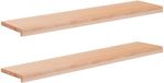 vidaXL Trapmatten 2 stuks Naturel 110 x 25 x 2 cm Massief beukenhout