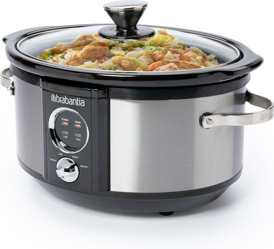 Brabantia BBEK1081 Slowcooker - 3.5 Liter - Zilver