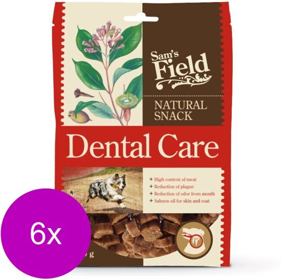 Sam's Field Natural Snack Dental Care - Hondensnacks - 6 x 200 g