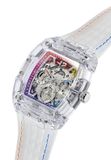 Guess Phoenix Analoge Kwartshorloge Transparant Kast Gemaakt Van 100% Polycarbonaat En Een Armband Van 100% Siliconen 42 GW0499G13, GW0499G14