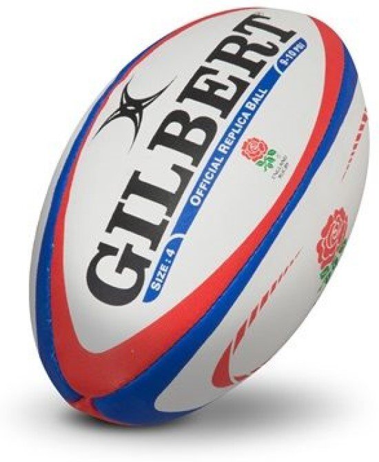 Gilbert Official England Replica Rugbybal maat 4