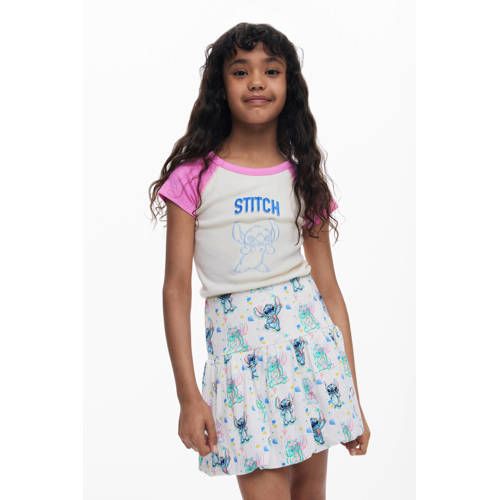 Desigual Lilo & Stitch ballonrok wit
