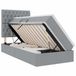 vidaXL LED opbergbed met matras Lichtgrijs 90 x 190 cm Stof