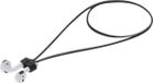 kwmobile band magnetische geschikt voor Apple Airpods 1 / 2 / 3 / 4 / Pro 1 / Airpods Pro 2 - Siliconen band voor draadloze oordopjes - 80 cm lang - In zwart