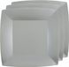 Santex Feest gebaksbordjes - zilver - 30x - karton - 18 cm - vierkant