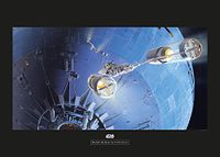 Komar Star Wars Classic RMQ Death Star Attack - Afmetingen: 70 x 50 cm, muurschildering, poster, kunstdruk (zonder lijst)