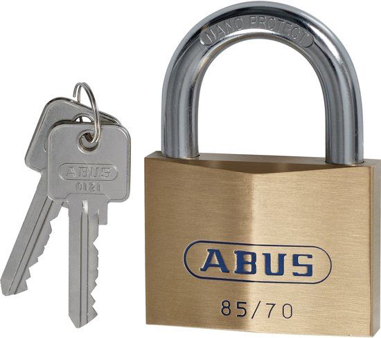 ABUS cilinder hangslot 85/70 gelijk sluitend 98 mm
