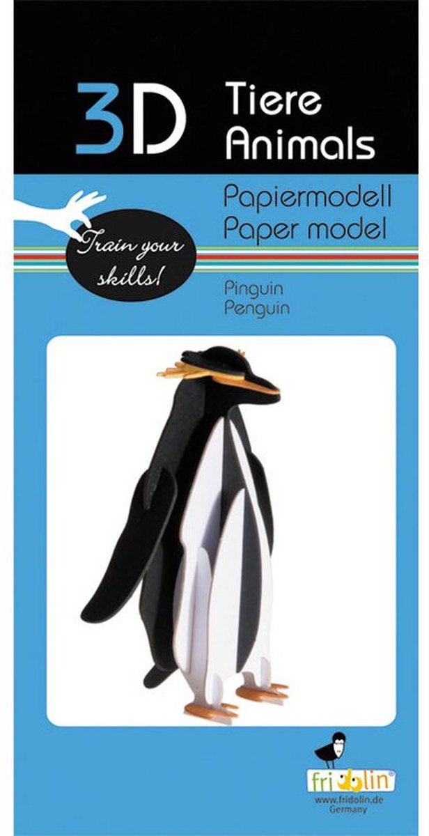 Fridolin 3D Puzzel Pinguïn - Karton - Zwart/Wit