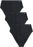 Next - Dames - Set van 3 katoenrijke No VPL slips met hoge taille - Zwart