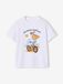 VERTBAUDET T-shirt jongen korte mouwen dieren wit