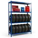 Merkloos Relaxdays Bandenrek voor 12 banden - 180 x 120 x 40 cm - 600 kg - blauw