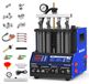 Injectortester nettoyeur d'injecteurs à ultrasons - 4 cylindres - 2000 ml - Testeur d'injecteurs de carburant pour voitures et motos - 11 fonctions