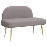 vidaXL Beklede bank met rugleuning Taupe 110 x 60 x 76 cm