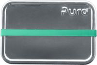 Pura Lunchbox - small - RVS - Zilver/Groen